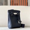 Birkin Hac a Dos PM Backpack Togo Blue Nuit (2Z) Palladium Hardware - Image 3