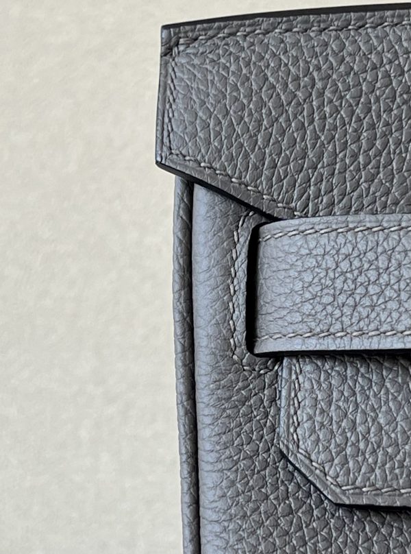 Birkin Hac a Dos PM Backpack Togo Etain (8F) Palladium Hardware - Image 8