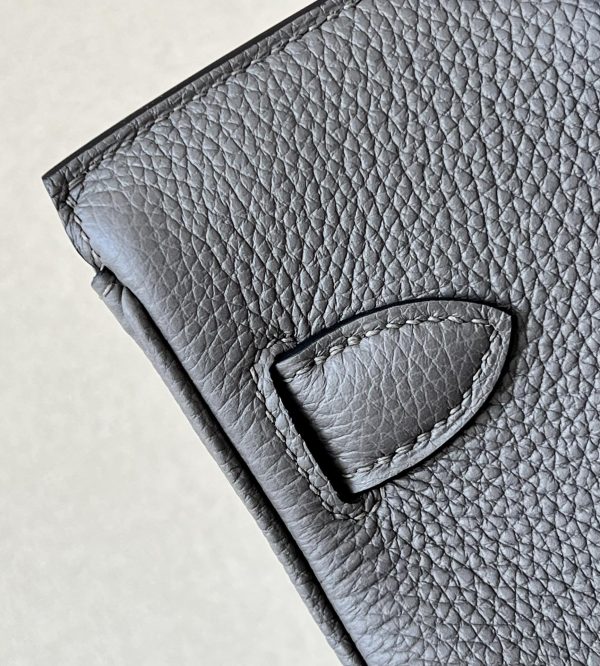 Birkin Hac a Dos PM Backpack Togo Etain (8F) Palladium Hardware - Image 7