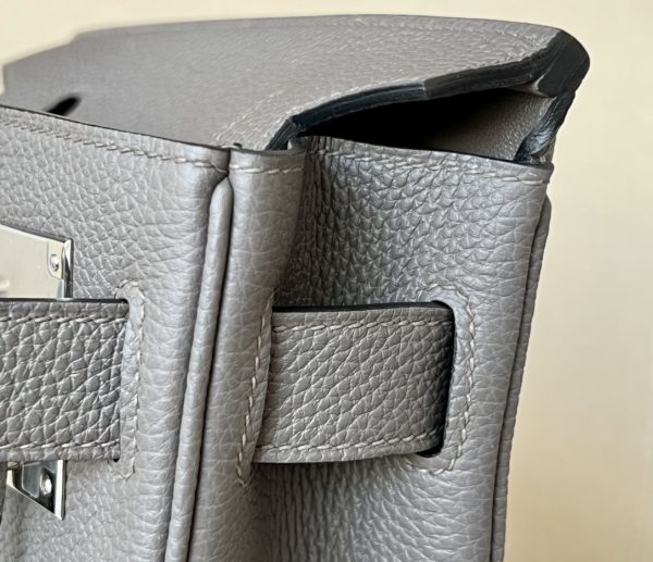 Birkin Hac a Dos PM Backpack Togo Etain (8F) Palladium Hardware - Image 6