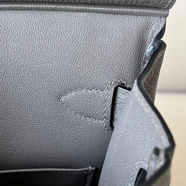 Birkin Hac a Dos PM Backpack Togo Etain (8F) Palladium Hardware - Image 5