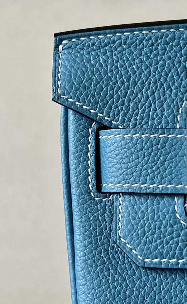 Birkin Hac a Dos PM Backpack Togo Blue Jean (75) Palladium Hardware - Image 4