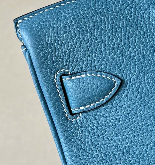 Birkin Hac a Dos PM Backpack Togo Blue Jean (75) Palladium Hardware - Image 5