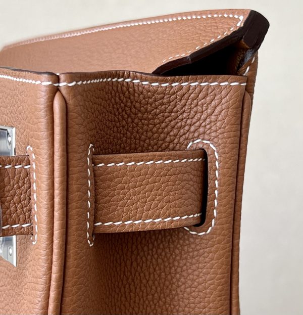 Birkin Hac a Dos PM Backpack Togo Gold (37) Gold Hardware - Image 6