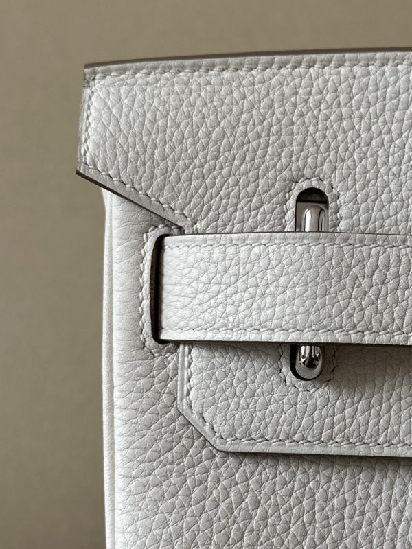 Birkin Hac a Dos PM Backpack Togo Gris Pale (M4) Palladium Hardware - Image 9
