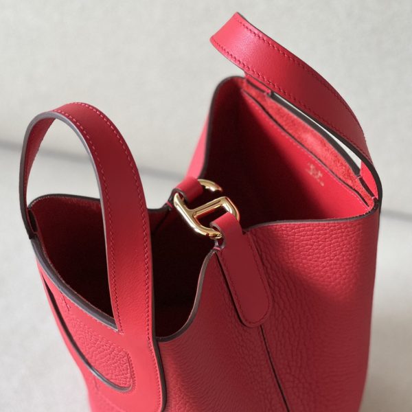 Hermes In-The-Loop 18 Swift Vermillon (5E) Gold Hardware - Image 4