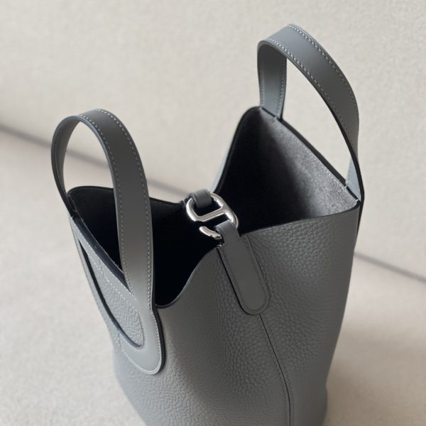 Hermes In-The-Loop 18 Swift Gris Meyer (0L) Palladium Hardware - Image 11