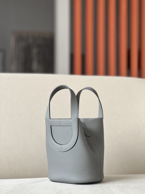 Hermes In-The-Loop 18 Swift Gris Meyer (0L) Palladium Hardware - Image 3