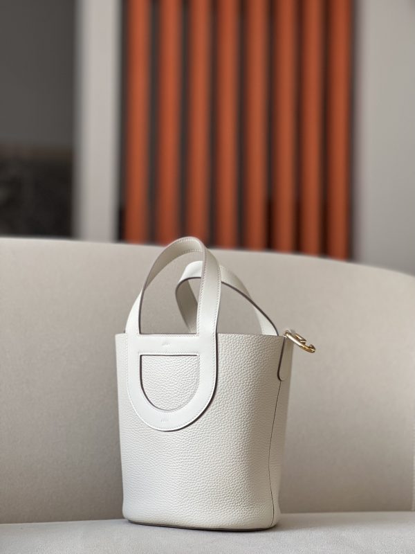 Hermes In-The-Loop 18 Swift Craie (10) Gold Hardware - Image 9