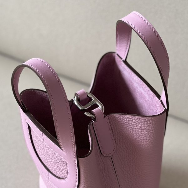 Hermes In-The-Loop 18 Swift Mauve Sylvestre (X9) Palladium Hardware - Image 11