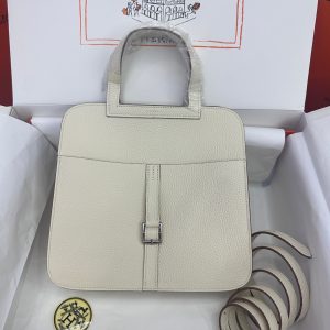 Hermes Halzan 25 Clemence Nata (I2) Palladium Hardware