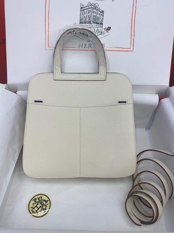 Hermes Halzan 25 Clemence Nata (I2) Palladium Hardware - Image 2