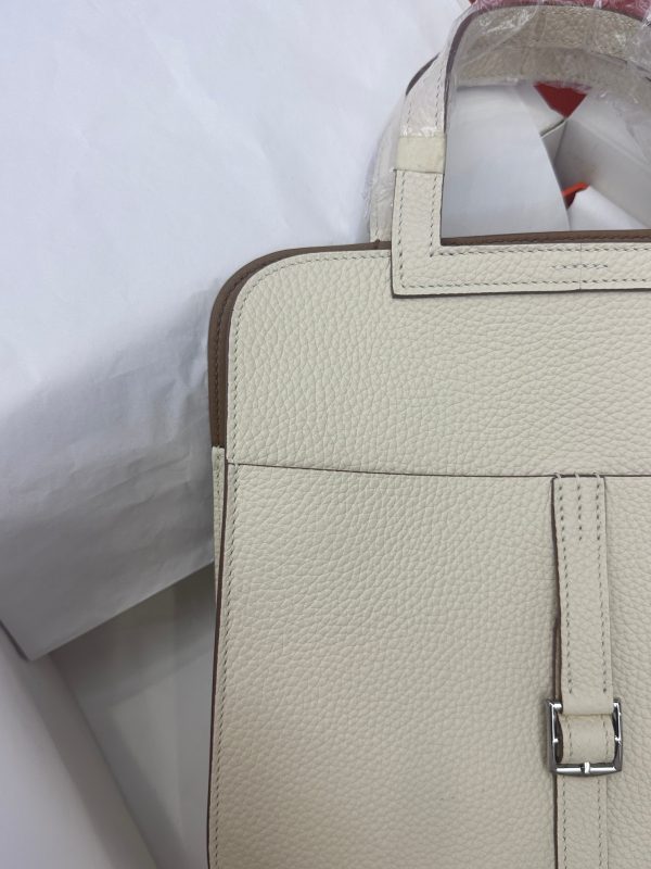 Hermes Halzan 25 Clemence Nata (I2) Palladium Hardware - Image 5