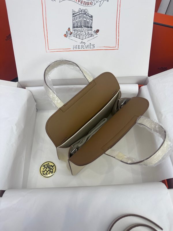 Hermes Halzan 25 Clemence Nata (I2) Palladium Hardware - Image 6