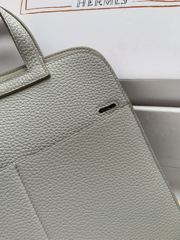 Hermes Halzan 25 Clemence Gris Perle (80) Palladium Hardware - Image 7