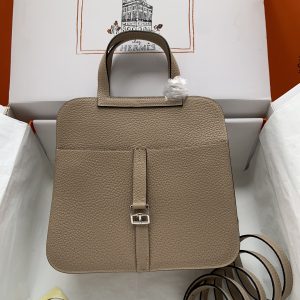 Hermes Halzan 25 Clemence Trench (S2) Palladium Hardware