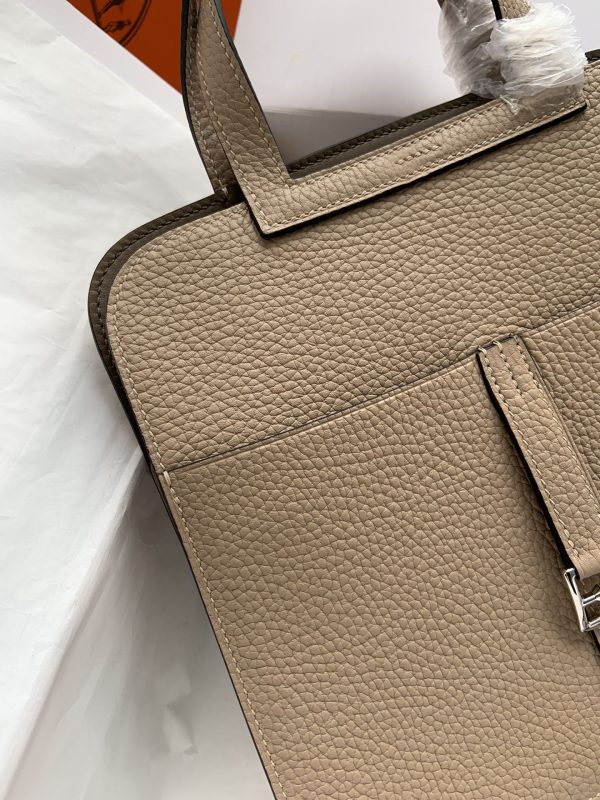 Hermes Halzan 25 Clemence Trench (S2) Palladium Hardware - Image 4