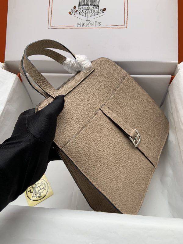 Hermes Halzan 25 Clemence Trench (S2) Palladium Hardware - Image 2
