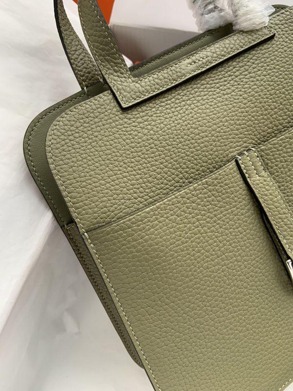 Hermes Halzan 25 Clemence Sauge (Q1) Palladium Hardware - Image 6