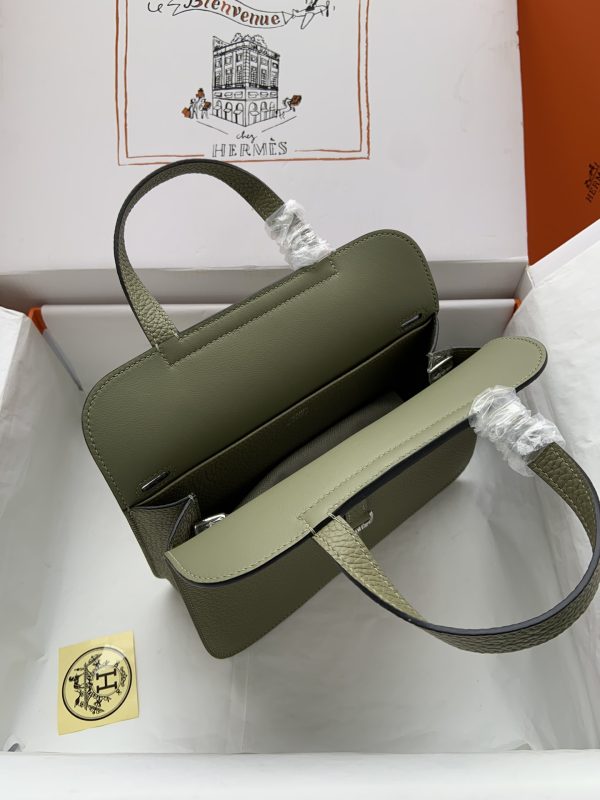 Hermes Halzan 25 Clemence Sauge (Q1) Palladium Hardware - Image 3