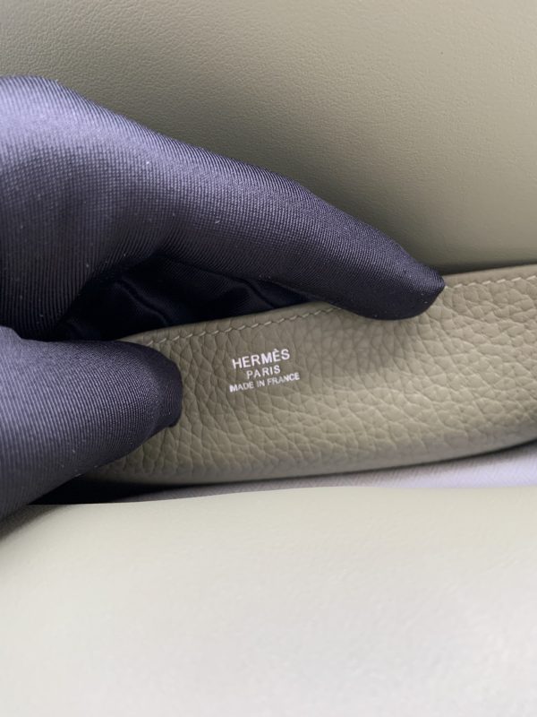 Hermes Halzan 25 Clemence Sauge (Q1) Palladium Hardware - Image 9