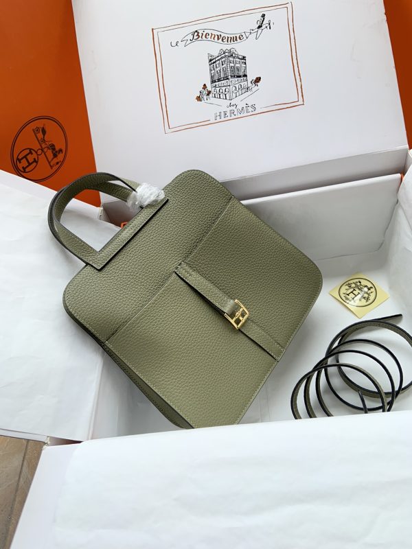 Hermes Halzan 25 Clemence Sauge (Q1) Gold Hardware - Image 7