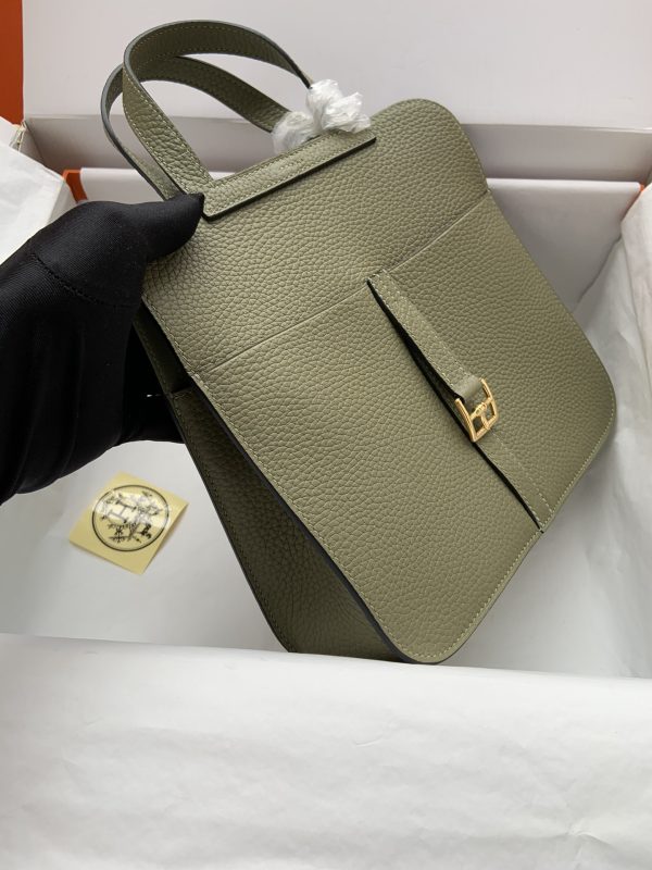 Hermes Halzan 25 Clemence Sauge (Q1) Gold Hardware - Image 6