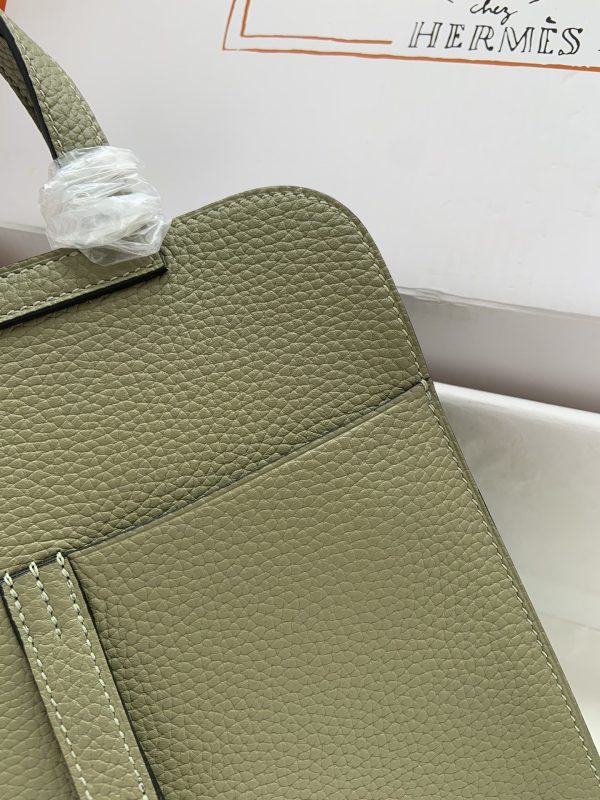 Hermes Halzan 25 Clemence Sauge (Q1) Gold Hardware - Image 5