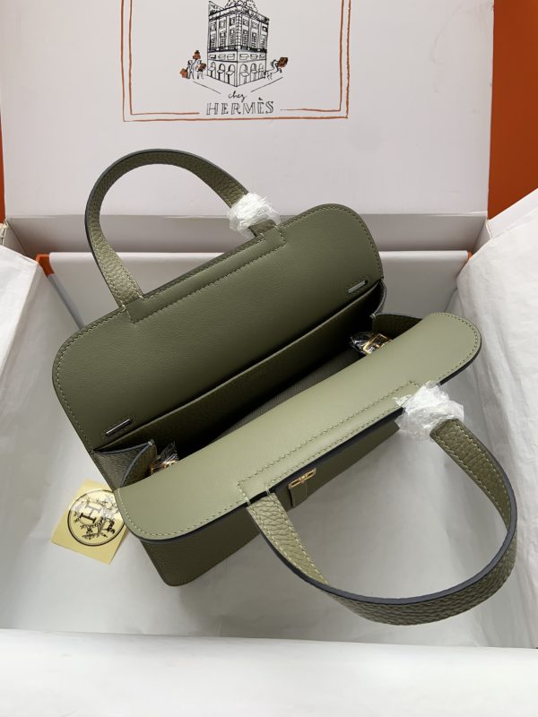 Hermes Halzan 25 Clemence Sauge (Q1) Gold Hardware - Image 3