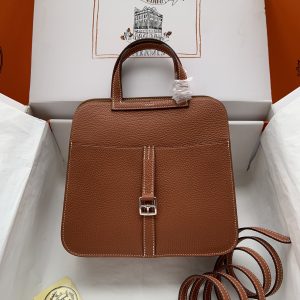 Hermes Halzan 25 Clemence Gold (37) Palladium Hardware