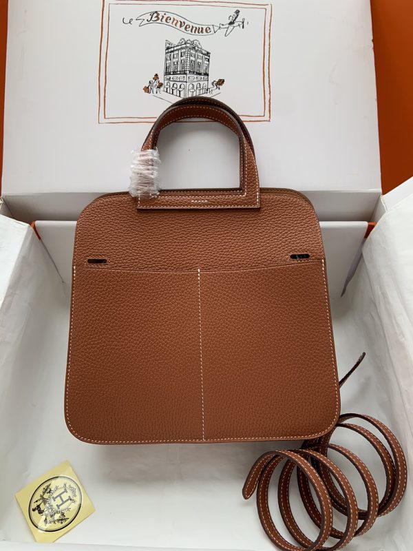 Hermes Halzan 25 Clemence Gold (37) Palladium Hardware - Image 3