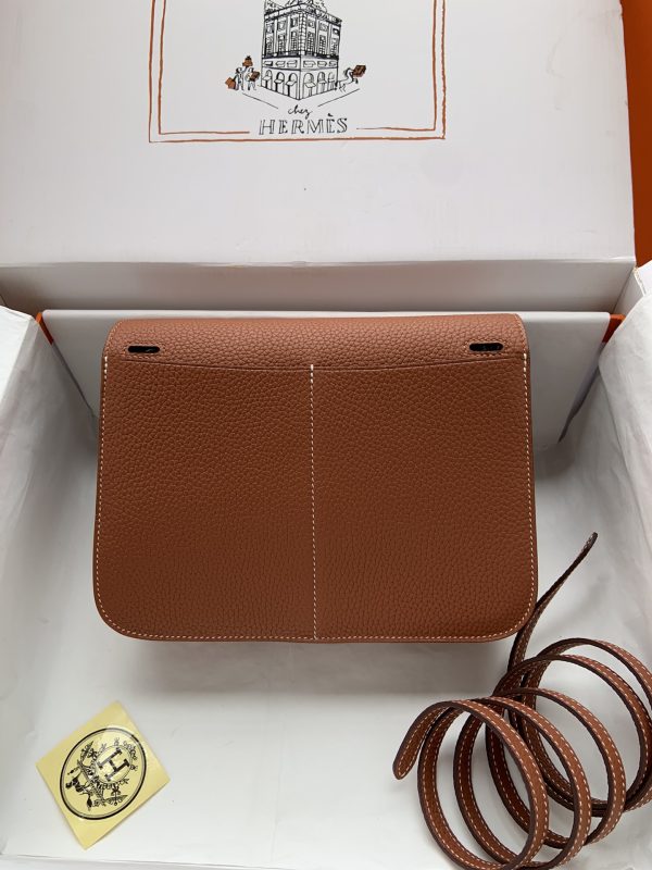 Hermes Halzan 25 Clemence Gold (37) Palladium Hardware - Image 4
