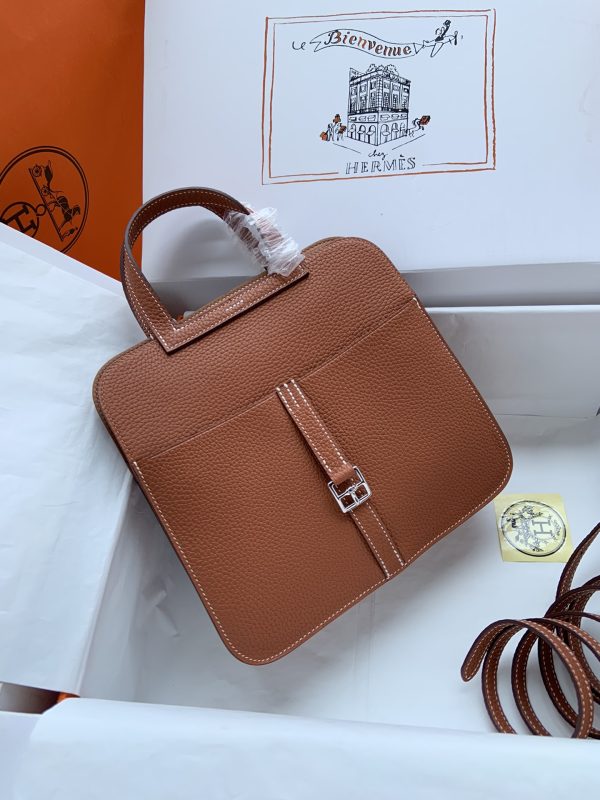 Hermes Halzan 25 Clemence Gold (37) Palladium Hardware - Image 2