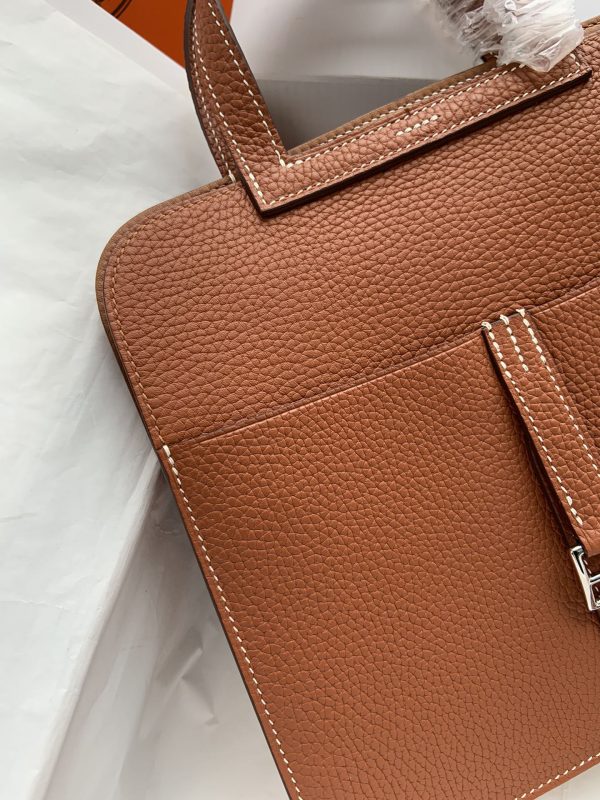 Hermes Halzan 25 Clemence Gold (37) Palladium Hardware - Image 9