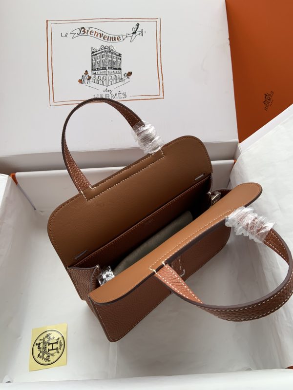 Hermes Halzan 25 Clemence Gold (37) Palladium Hardware - Image 7