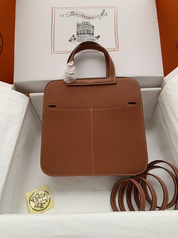 Hermes Halzan 25 Clemence Gold (37) Gold Hardware - Image 2