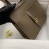 Hermes Halzan 25 Clemence Etoupe (18) Gold Hardware - Image 5
