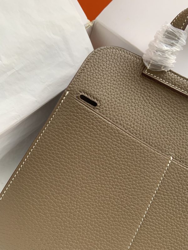 Hermes Halzan 25 Clemence Etoupe (18) Gold Hardware - Image 9