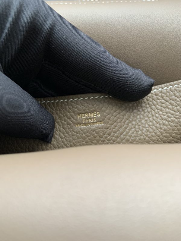 Hermes Halzan 25 Clemence Etoupe (18) Gold Hardware - Image 6