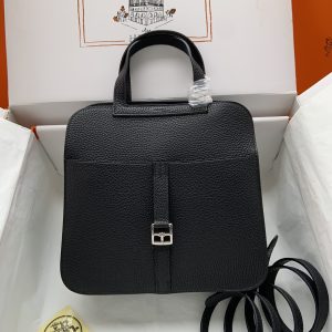 Hermes Halzan 25 Clemence Nior (89) Palladium Hardware