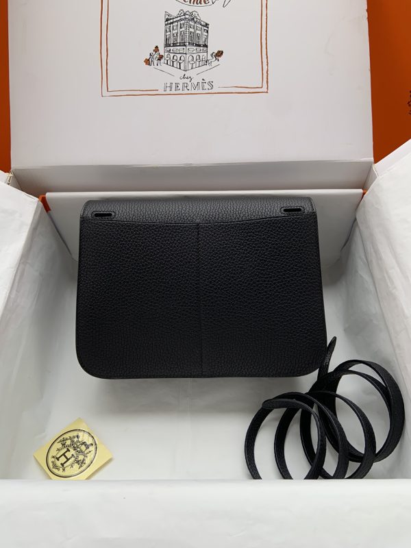 Hermes Halzan 25 Clemence Nior (89) Palladium Hardware - Image 3