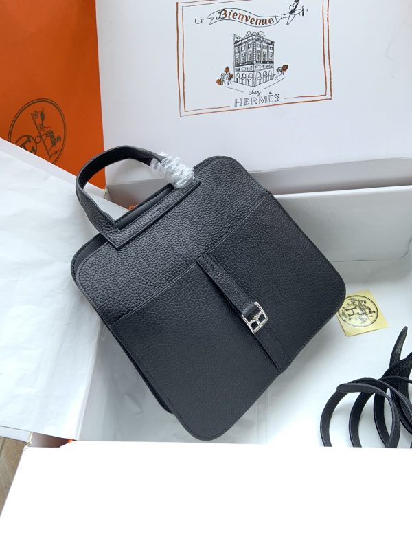 Hermes Halzan 25 Clemence Nior (89) Palladium Hardware - Image 4