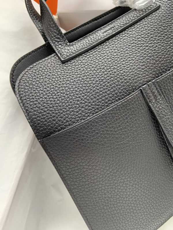 Hermes Halzan 25 Clemence Nior (89) Palladium Hardware - Image 9