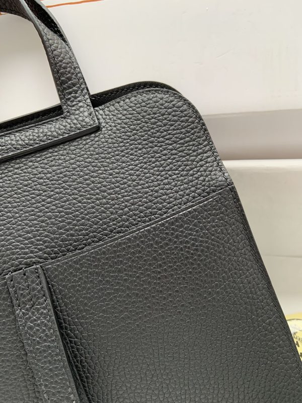 Hermes Halzan 25 Clemence Nior (89) Palladium Hardware - Image 8