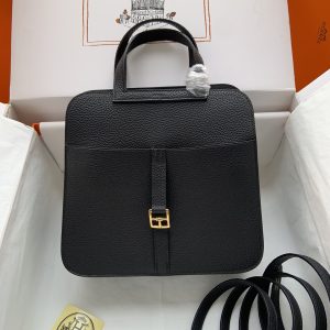 Hermes Halzan 25 Clemence Nior (89) Gold Hardware