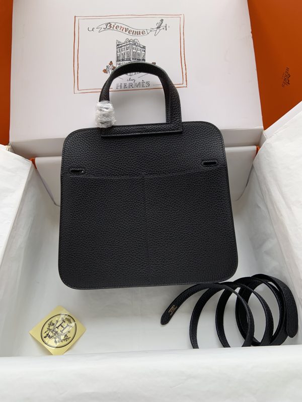 Hermes Halzan 25 Clemence Nior (89) Gold Hardware - Image 2