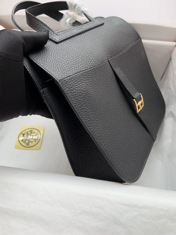 Hermes Halzan 25 Clemence Nior (89) Gold Hardware - Image 4