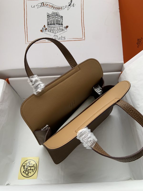 Hermes Halzan HSS 25 Clemence Alezan (3G)  And Sesame(2S)Palladium Hardware - Image 3