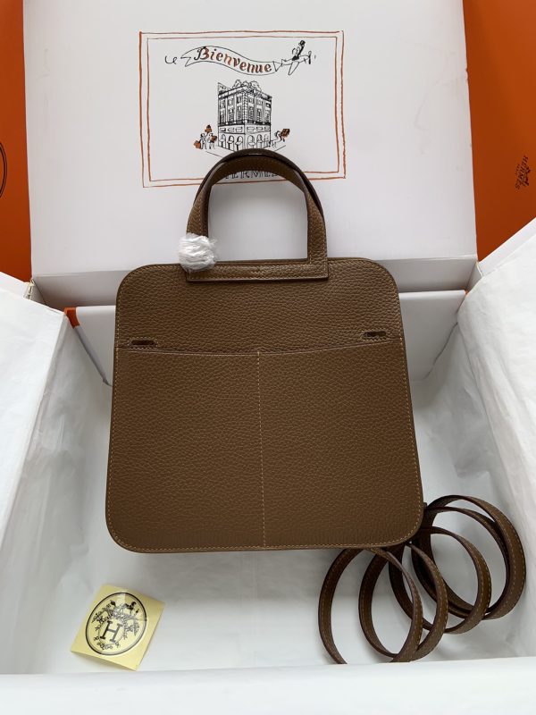 Hermes Halzan HSS 25 Clemence Alezan (3G)  And Sesame(2S)Gold Hardware - Image 2