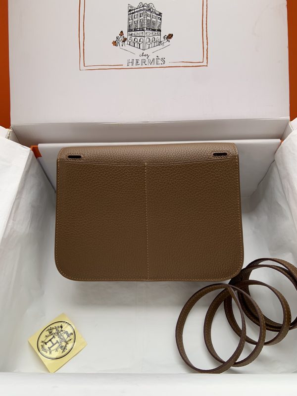 Hermes Halzan HSS 25 Clemence Alezan (3G)  And Sesame(2S)Gold Hardware - Image 3